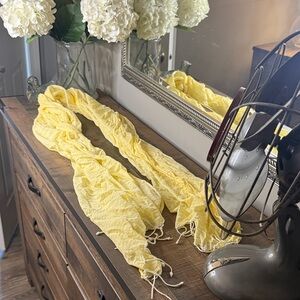 Lightweight Yellow Crinkle Scarf